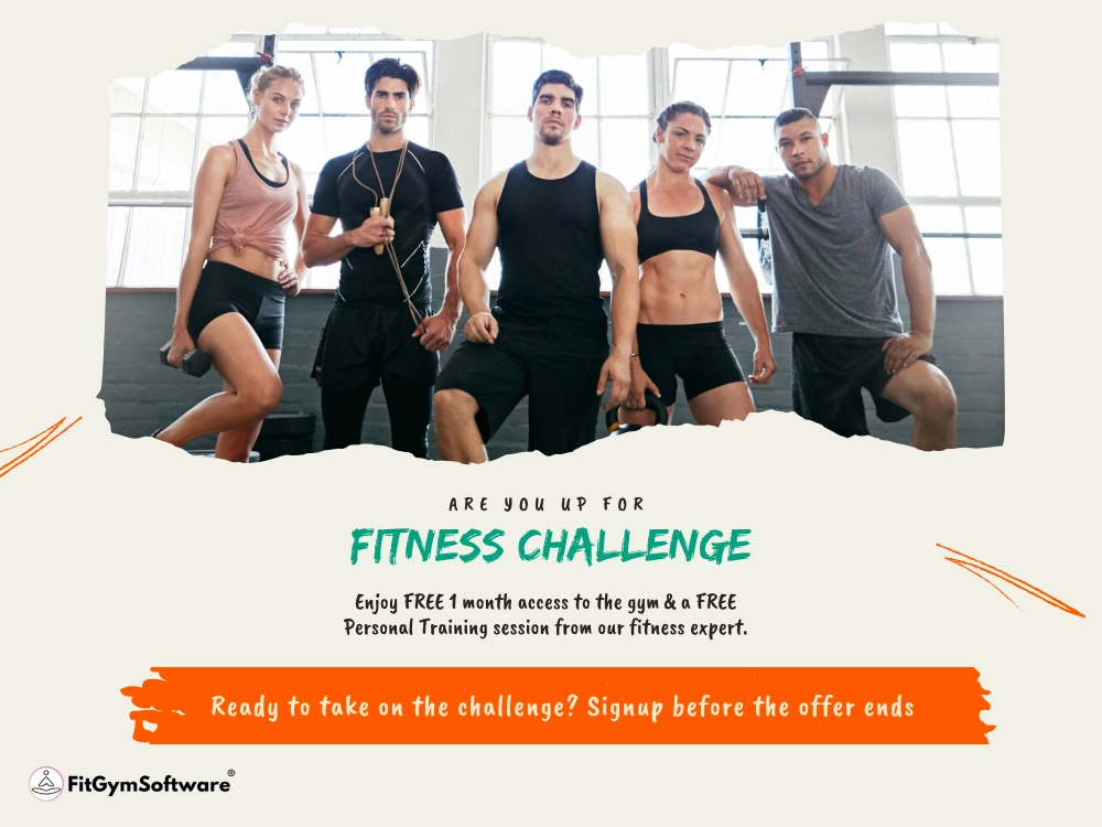 Fitness Challenge sample post for gym owners reference