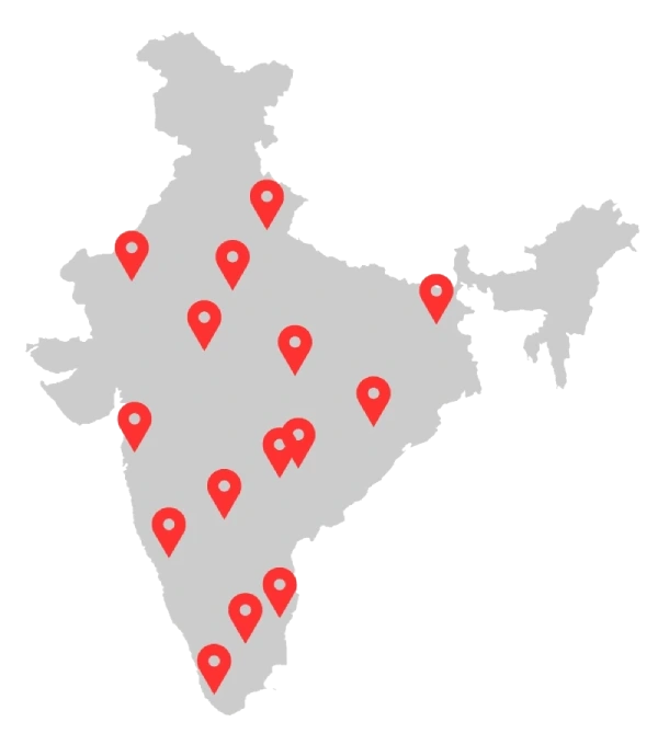 Clients In India Map