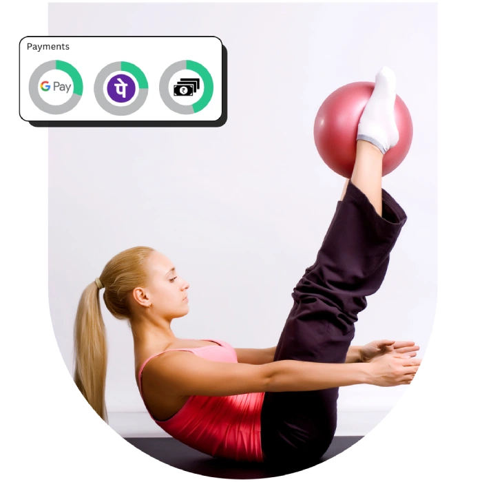 Reporting section view from pilates studio management software