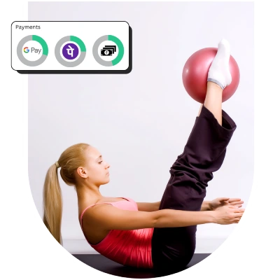 Reporting section view from pilates studio management software